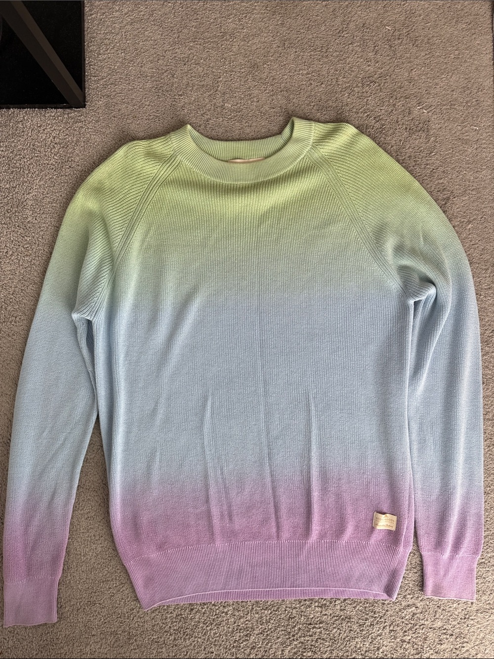 Scotch & Soda Pastel Gradient Crewneck Sweater - Green, Blue, Pink